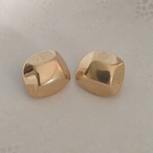 Vintage 80's Liz Claiborne Gold Pierced Earrings